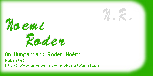 noemi roder business card